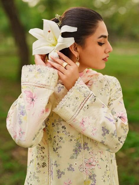 YARDS Best Summer Lawn Collection 2025 🌸 – Embroidered 3Pc Suit with Digital Printed Chiffon Dupatta